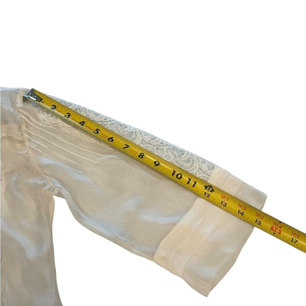 Iijin Silk Chiffon Hand Lace  Blouse Top Size:2 - Picture 7 of 10